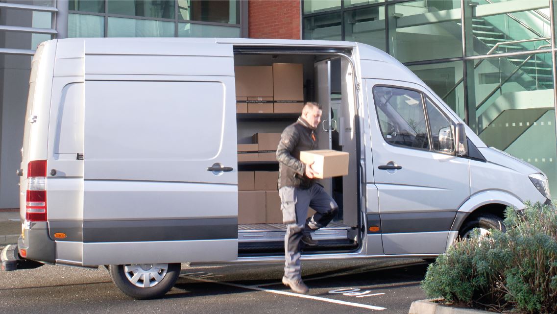 Modul-System opklapbare stoel voor tussenschot met schuifdeur voor Ford Transit & VW Crafter