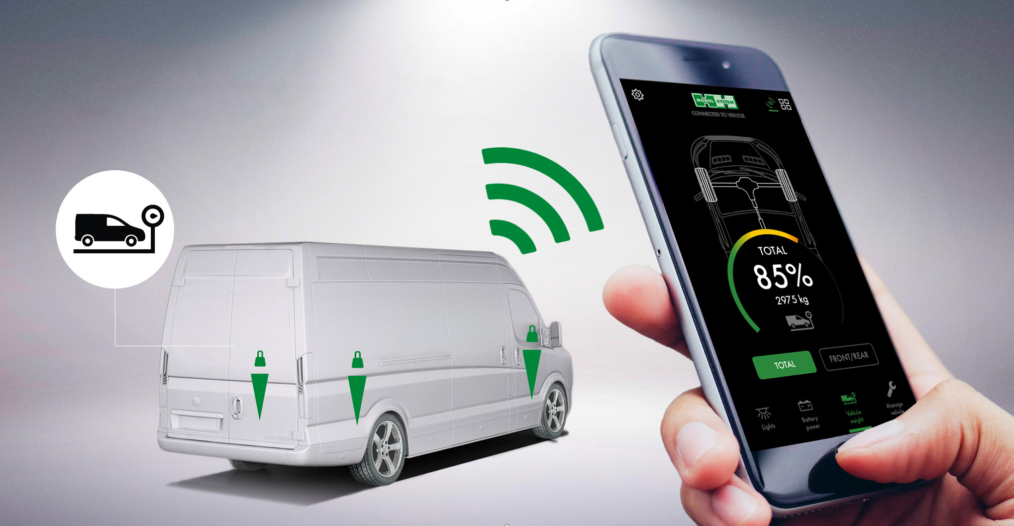 Modul-Connect voertuig weegsysteem